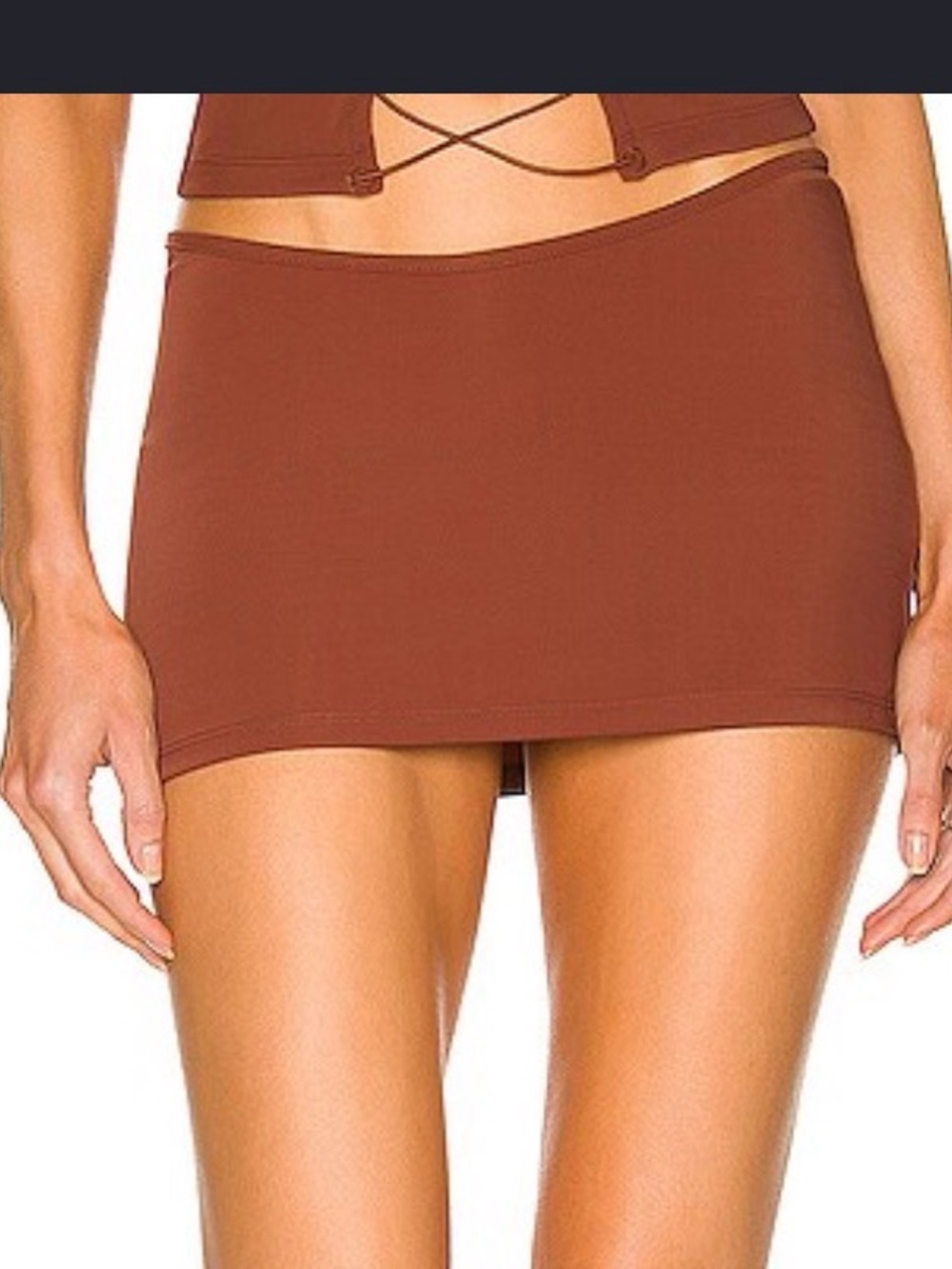 Miaou Revolve Elektra Cinnamon Micro skirt